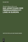 book: Die Umsetzung der Übernahmerichtlinie in Europa