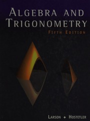 Cover of edition algebratrigonome0000lars_5th