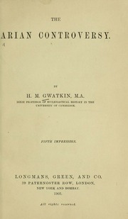 Cover of edition ariancontroversy01gwat