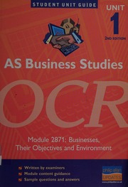 Cover of edition asbusinessstudie0001will