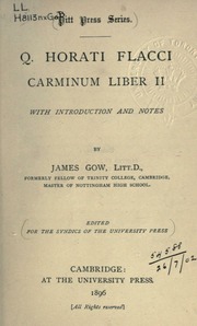 Cover of edition carminumliberii00horauoft