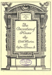 Cover of edition decorationofhous00wharrich