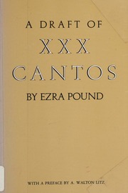 Cover of edition draftofxxxcantos0000poun