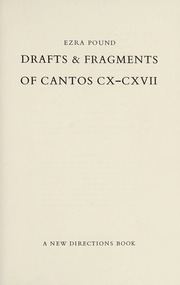 Cover of edition draftsfragmentso0000poun