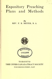 Cover of edition expositorypreach00meyeuoft