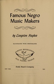 Cover of edition famousnegromusic00hugh