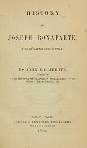 Cover of edition historyofjoseph00abbo