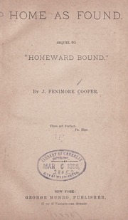 Cover of edition homeasfoundseque00coop