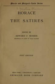 Cover of edition horacesatires00hor