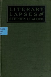 Cover of edition literarylapses00leaciala