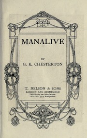 Cover of edition manaliveches00chesuoft