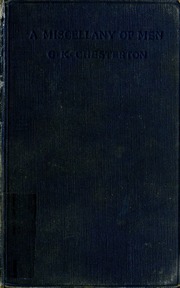 Cover of edition miscellanyofmen00chesrich