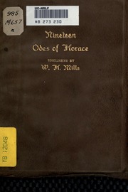 Cover of edition nineteenodesofho00horarich