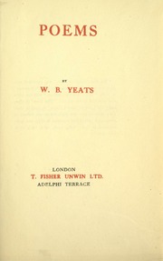 Cover of edition poems00yeatuoft