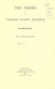 Cover of edition poemsofthomasbai00aldriala