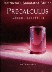 Cover of edition precalculus0006lars