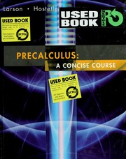 Cover of edition precalculusconci00lars