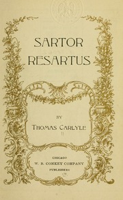 Cover of edition sartorresartus00carl