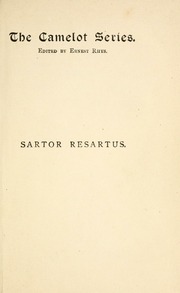 Cover of edition sartorresartuslicarl00rich