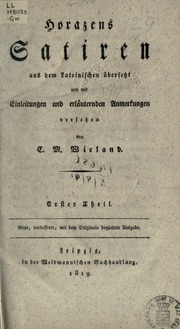 Cover of edition satirenh01horauoft