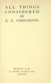 Cover of edition thingsconsidered00chestuoft