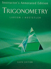 Cover of edition trigonometry0000lars_o4v0_6thed