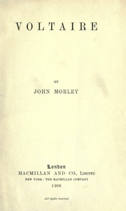 Cover of edition voltaire00morluoft