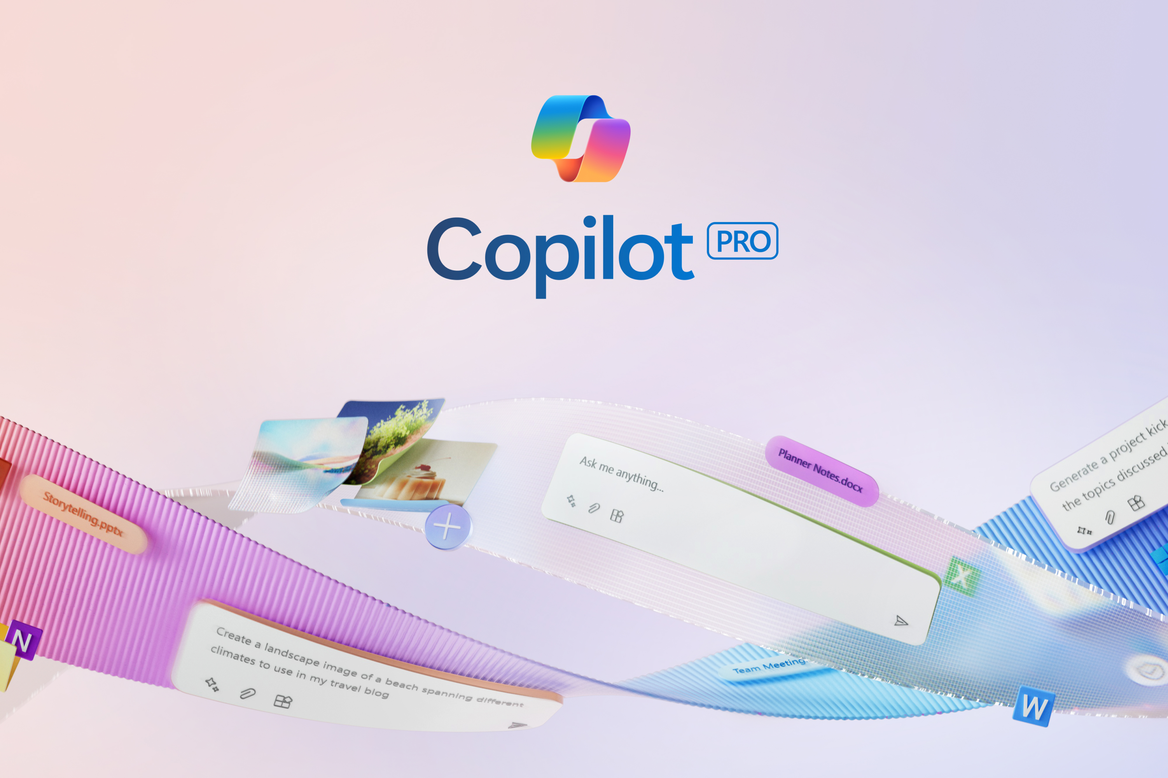 Logótipo do Copilot e caixa de pesquisa