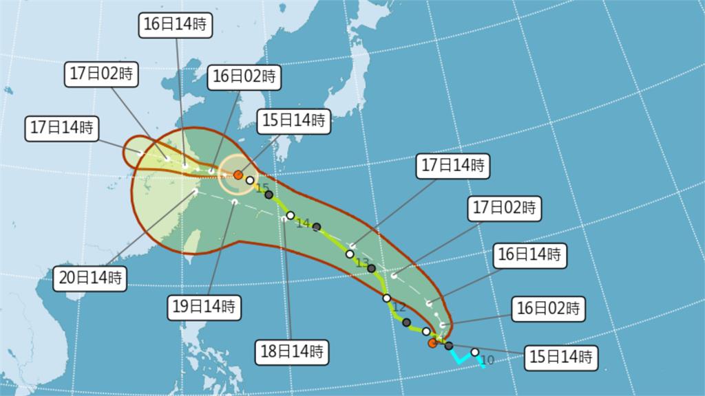 熱低壓生成！氣象署估：明上半天將增強為「葡萄桑」...