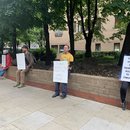 Climate protestors outside Southwark Crown Court