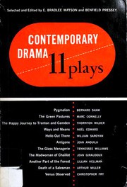 Cover of: Contemporary Drama by Ernest Bradlee Watson