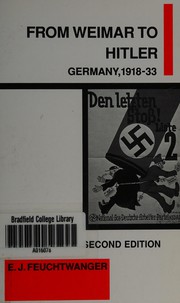 Cover of: From Weimar to Hitler: Germany, 1918-33