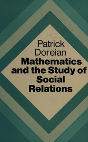 Cover of: Mathematics and the study of social relations.