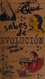 Cover of: Que Sabes de Evolucion