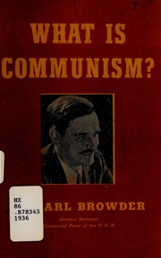 Cover of: What is communism?