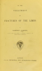 Cover of: On the treatment of fractures of the limbs