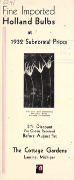 Cover of: Fine imported Holland bulbs at 1932 subnormal prices