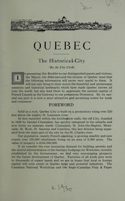 Quebec, the historical city