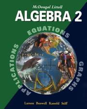 Cover of: Algebra 2