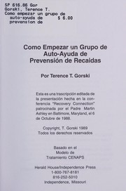 Cover of: Como Empezar Un Grupo De Auto-Ayuda De Prevension De Recaidas