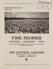 Cover of: Fine peonies: Chinese, Japanese, tree