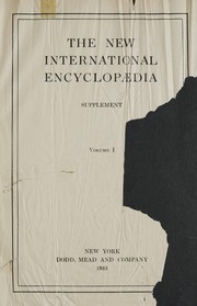 Cover of: The New international encyclopædia: supplement: Vol. 1-2