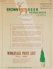 Cover of: Wholesale price list: fall 1952