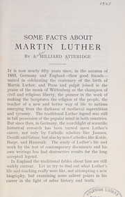 Cover of: Some facts about Martin Luther