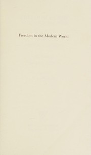 Cover of: Freedom in the modern world