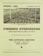 Cover of: Finished evergreens: shrubs-shade trees and lining-out stock : srping - 1953, wholesale price list