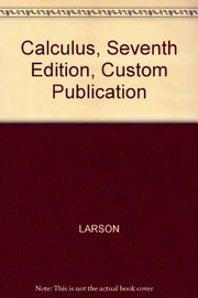 Cover of: Calculus, Seventh Edition, Custom Publication