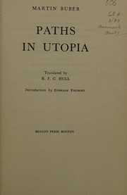 Cover of: Paths in Utopia by Martin Buber