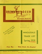 Cover of: Wholesale trade list, spring 1958