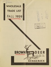 Cover of: Wholesale trade list: fall 1959